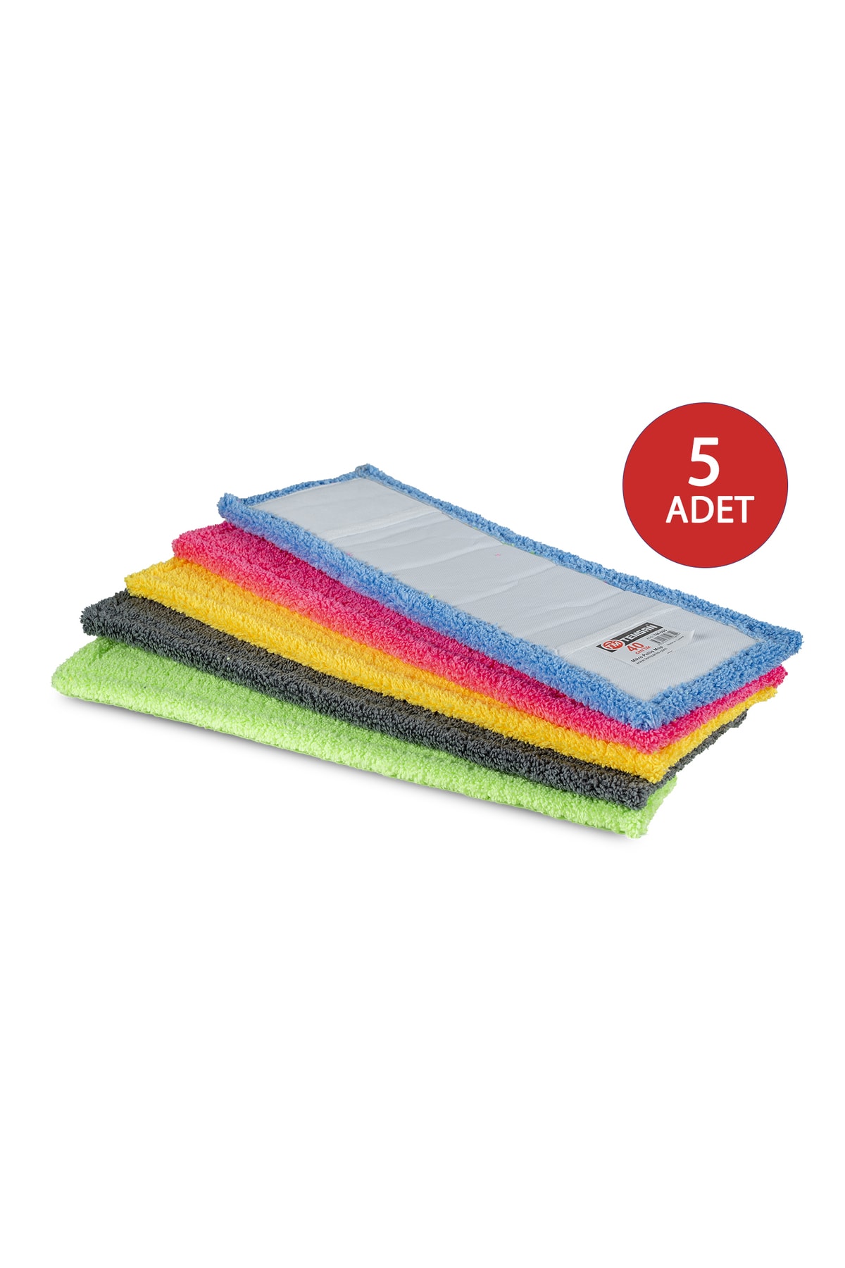 5 Adet 80 Cm'lik Mikrofiber Nemli Mop Bezi 5 Adet - Yedek