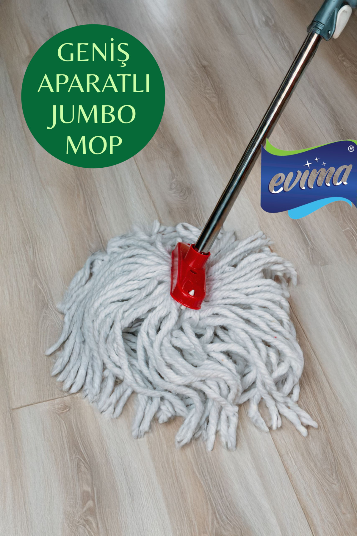 Geniş Aparatlı İpli Tüm Sap Modellerine Uygun Mop Yedeği