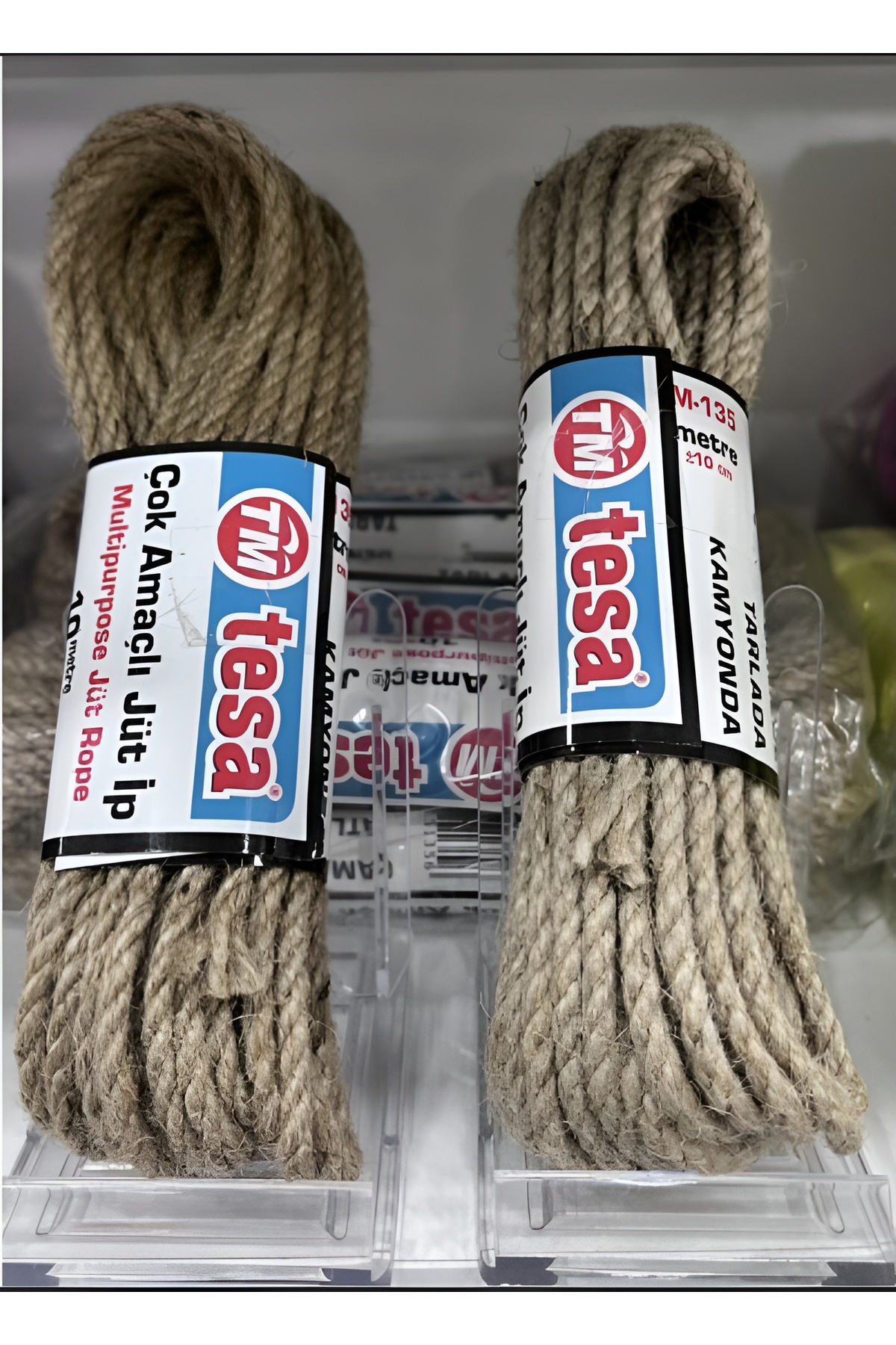 (2 ADET) 4 Mm 10 Metre Çok Amaçlı Dayanıklı 1. Kalite Jüt Ipi