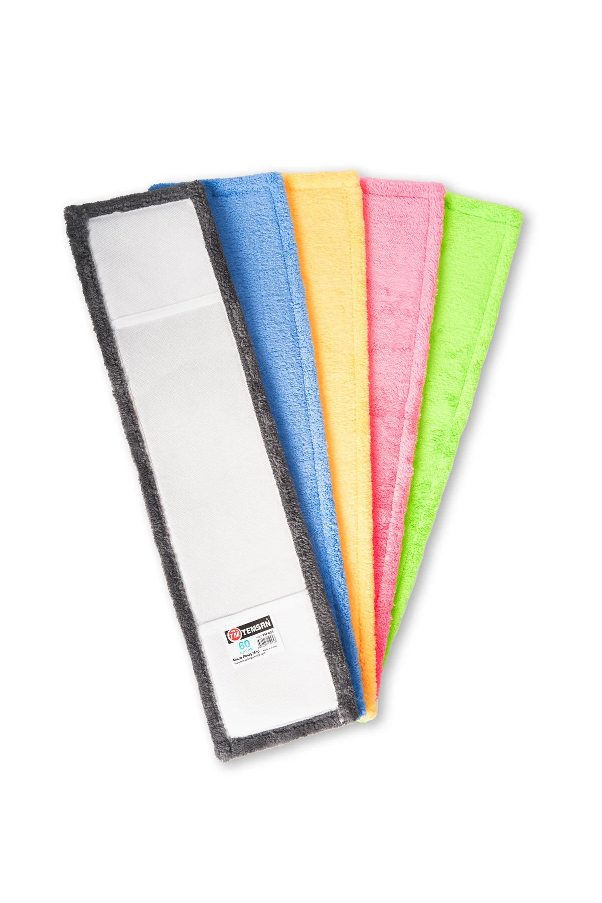 2’li Mikrofiber Havlu Mop Yedeği 60 cm | Tüm Aparatlara Uyumlu, Süper Emici, İz Bırakmaz