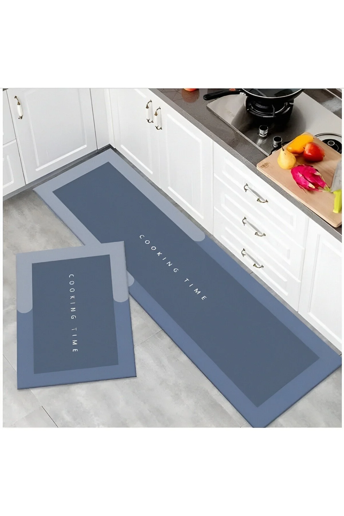 ( 2 Adet ) 40×60 ve 40×120 Ebat Kaydırmaz Taban Su Emici Banyo ve Mutfak Paspası
