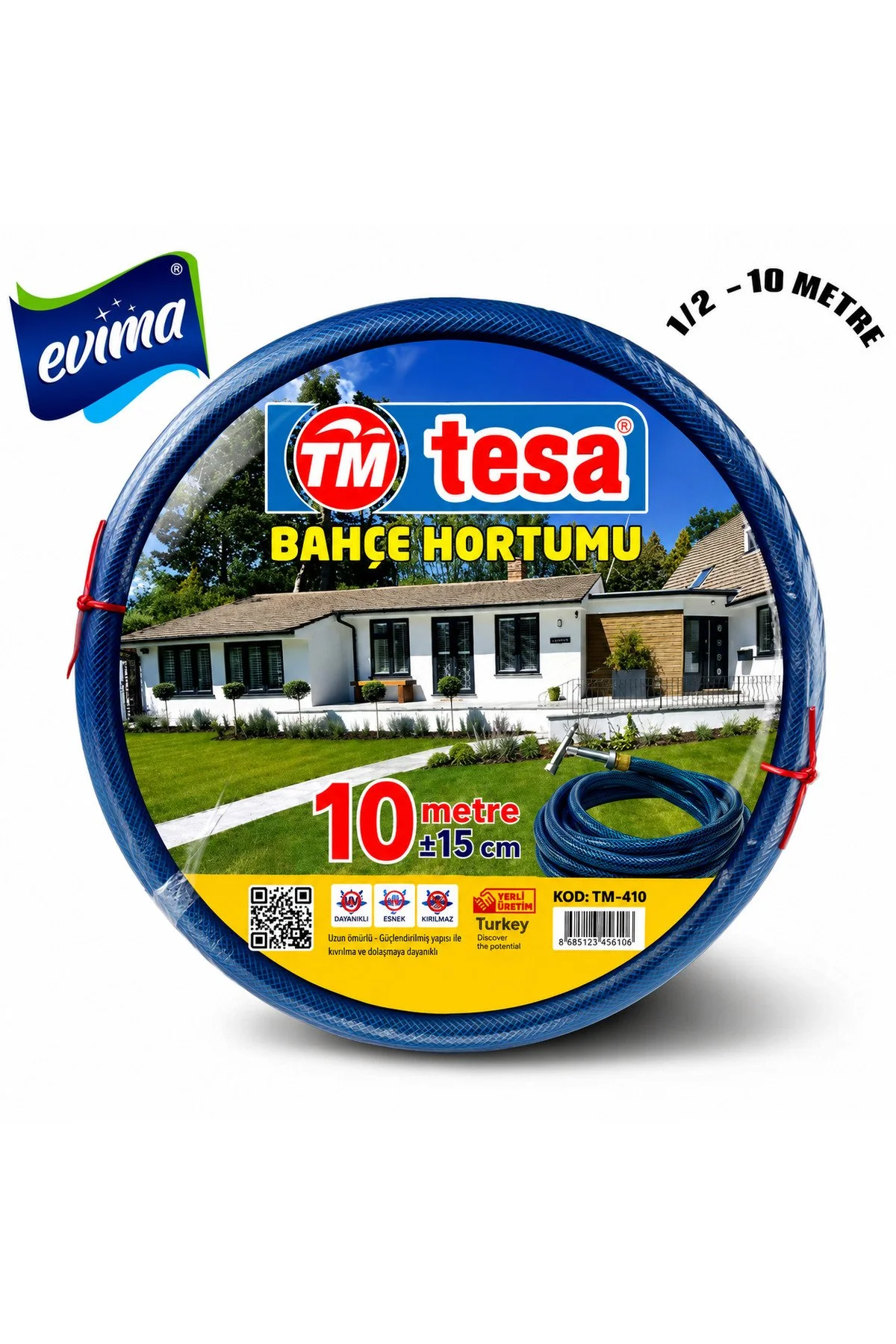 10 Metre 1/2 Bahçe Sulama ve Araç Yıkama Hortumu