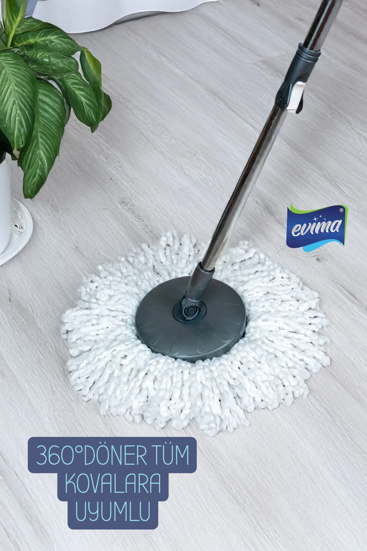 Döner Başlıklı Moplar için Mikrofiber Püsküllü Kir Leke Bırakmaz Yedek SAP SET